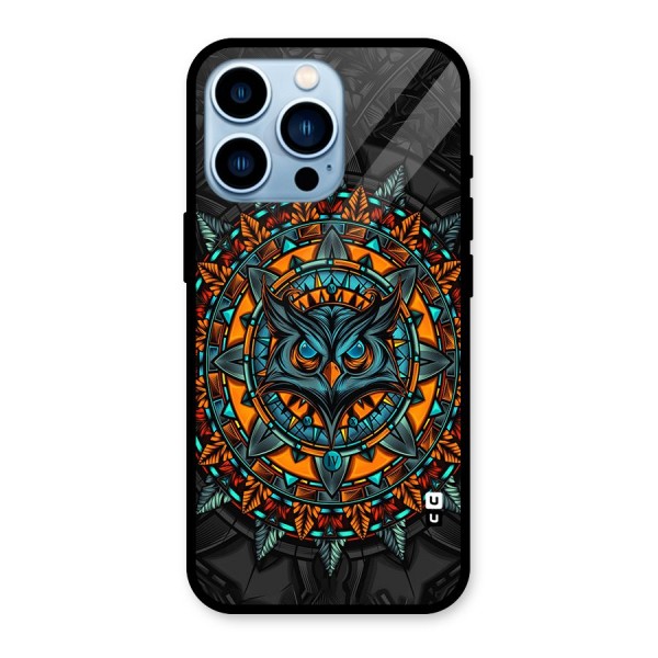 Mighty Owl Artwork Glass Back Case for iPhone 13 Pro