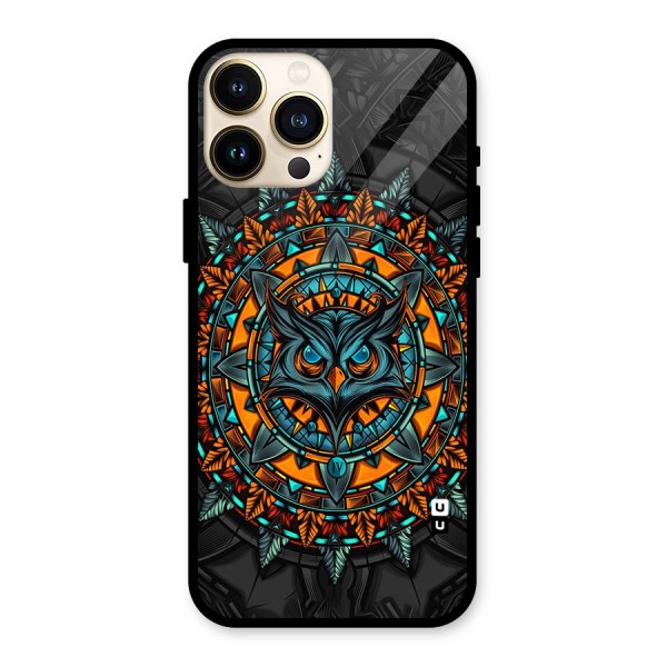 Mighty Owl Artwork Glass Back Case for iPhone 13 Pro Max