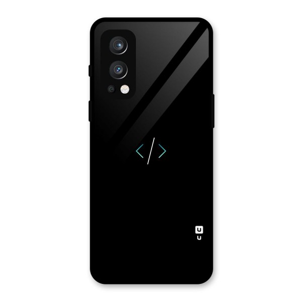 Minimal Dark Coding Glass Back Case for OnePlus Nord 2 5G