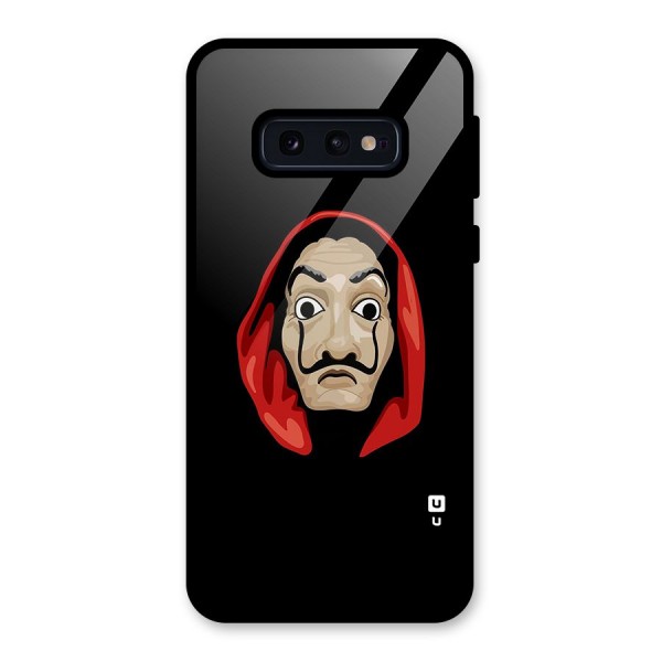 Money Heist Mask Glass Back Case for Galaxy S10e