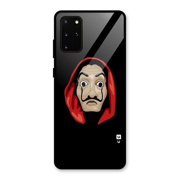 Money Heist Mask Glass Back Case for Galaxy S20 Plus