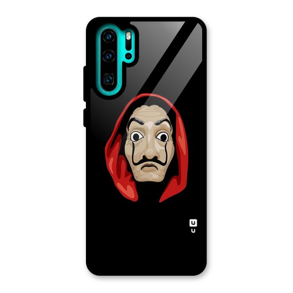 Money Heist Mask Glass Back Case for Huawei P30 Pro
