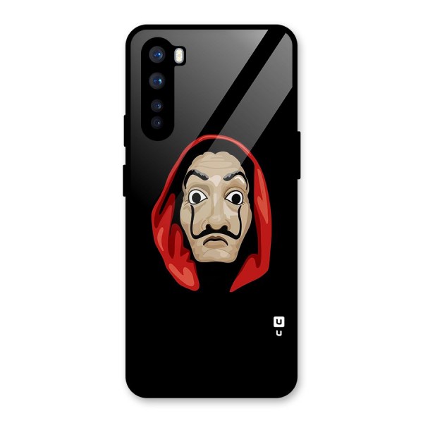 Money Heist Mask Glass Back Case for OnePlus Nord