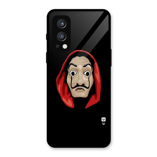 Money Heist Mask Glass Back Case for OnePlus Nord 2 5G