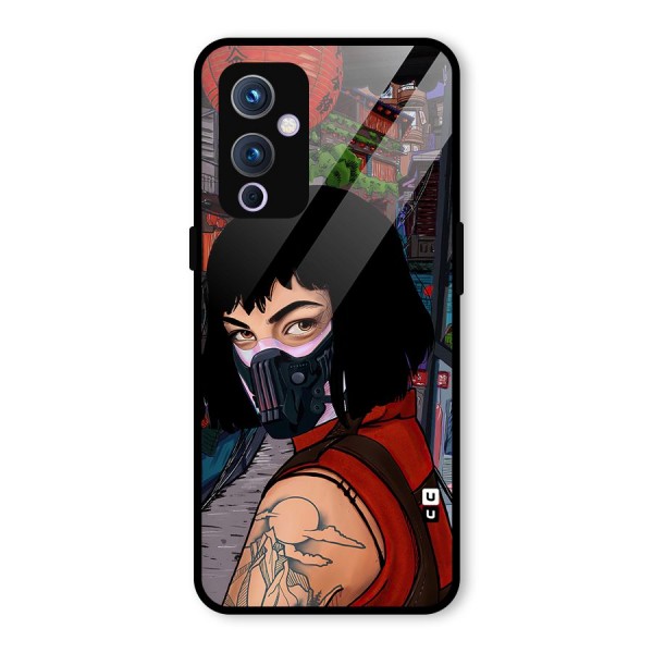 Money Heist Tokyo Mask Glass Back Case for OnePlus 9