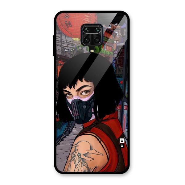 Money Heist Tokyo Mask Glass Back Case for Redmi Note 9 Pro