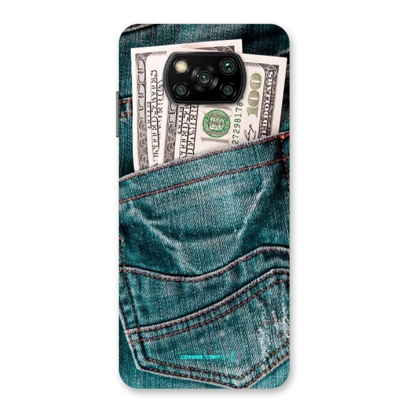 Money in Jeans Back Case for Poco X3
