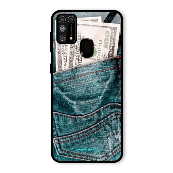Money in Jeans Glass Back Case for Galaxy M31