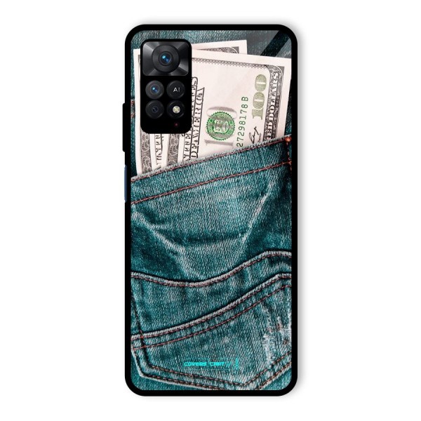 Money in Jeans Glass Back Case for Redmi Note 11 Pro Plus 5G