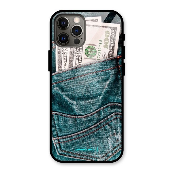 Money in Jeans Glass Back Case for iPhone 12 Pro