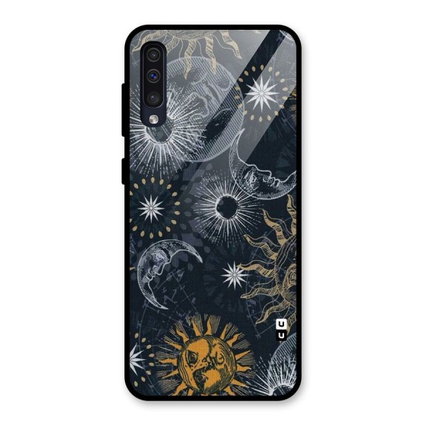 Moon And Sun Glass Back Case for Galaxy A30s