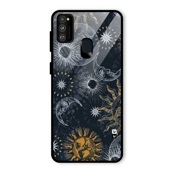 Moon And Sun Glass Back Case for Galaxy M30s