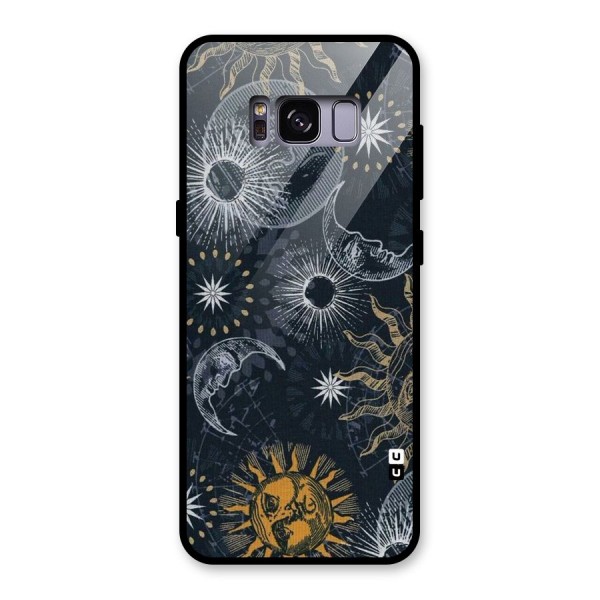 Moon And Sun Glass Back Case for Galaxy S8