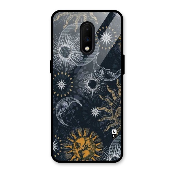 Moon And Sun Glass Back Case for OnePlus 7