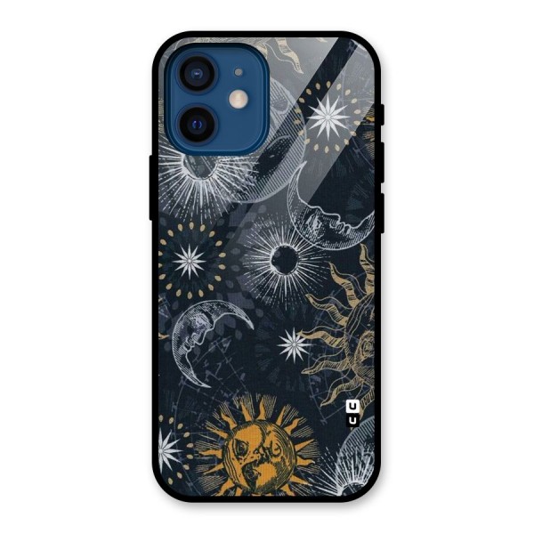 Moon And Sun Glass Back Case for iPhone 12 Mini