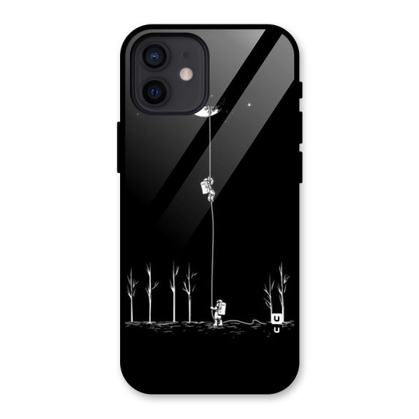 Moon Man Glass Back Case for iPhone 12