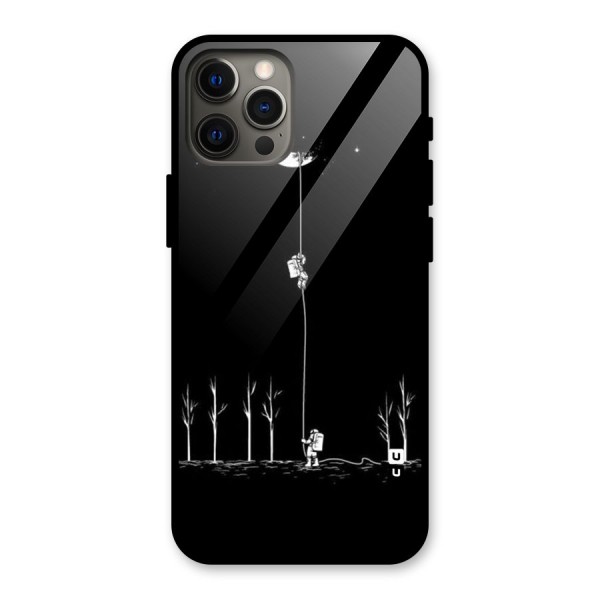 Moon Man Glass Back Case for iPhone 12 Pro Max