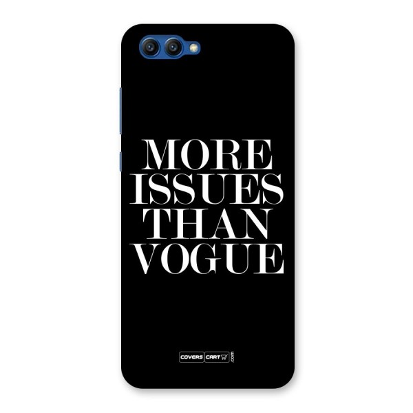 More Issues than Vogue (Black) Back Case for Honor View 10