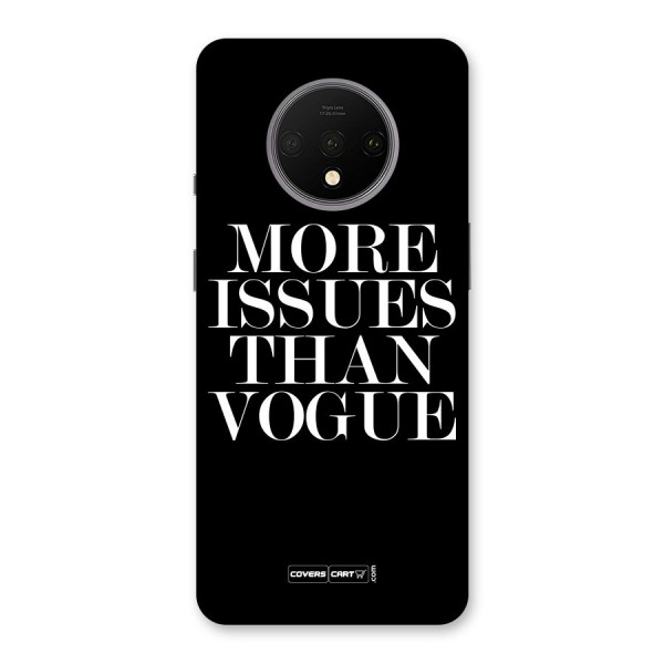 More Issues than Vogue (Black) Back Case for OnePlus 7T
