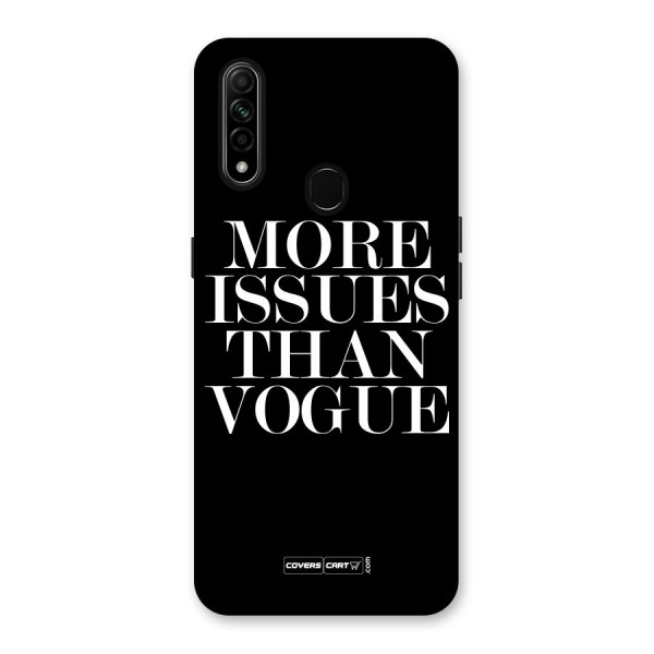 More Issues than Vogue (Black) Back Case for Oppo A31