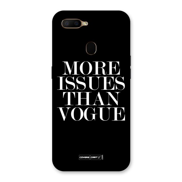 More Issues than Vogue (Black) Back Case for Oppo A5s