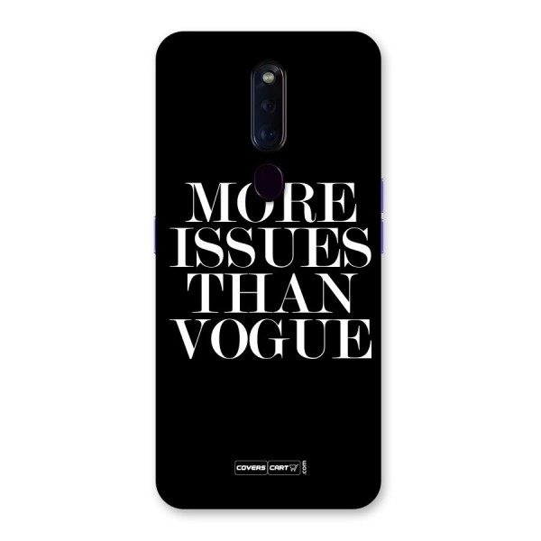 More Issues than Vogue (Black) Back Case for Oppo F11 Pro