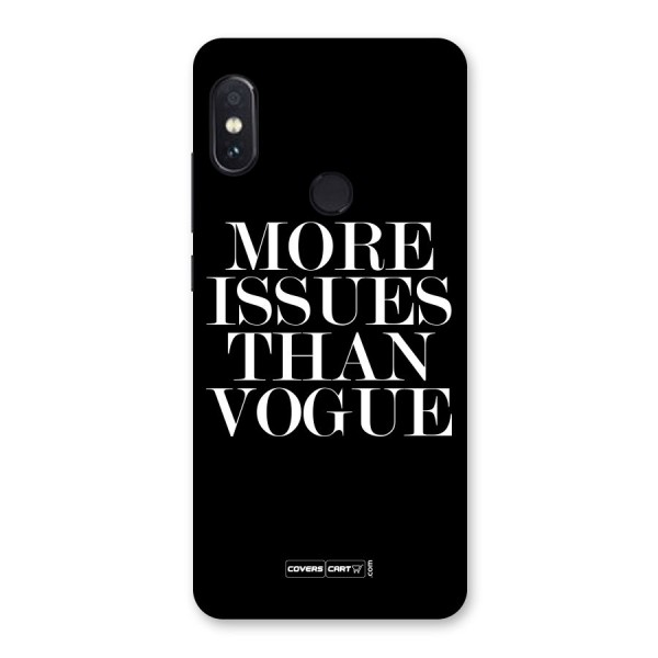 More Issues than Vogue (Black) Back Case for Redmi Note 5 Pro