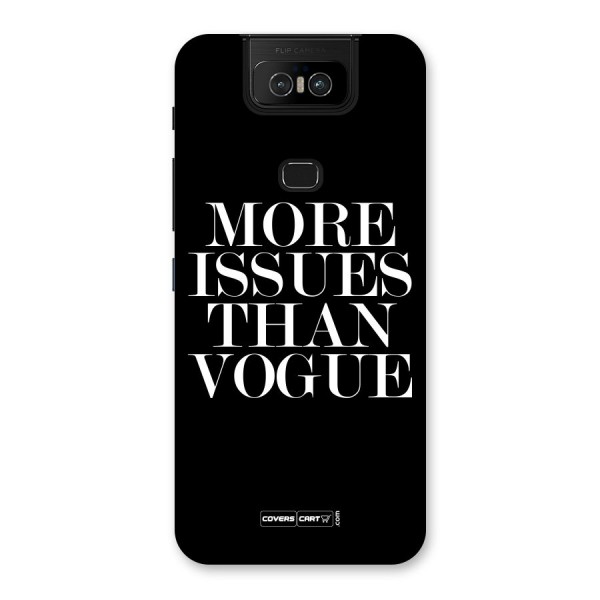 More Issues than Vogue (Black) Back Case for Zenfone 6z