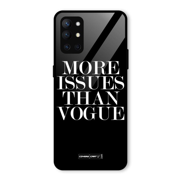 More Issues than Vogue (Black) Glass Back Case for OnePlus 9R
