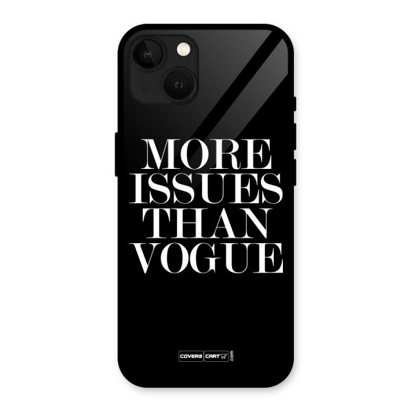 More Issues than Vogue (Black) Glass Back Case for iPhone 13