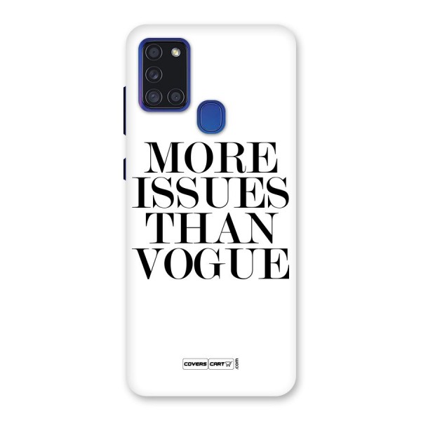 More Issues than Vogue (White) Back Case for Galaxy A21s