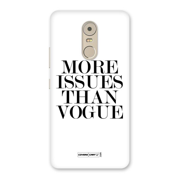 More Issues than Vogue (White) Back Case for Lenovo K6 Note
