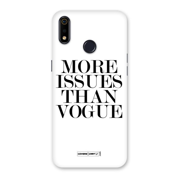 More Issues than Vogue (White) Back Case for Realme 3i