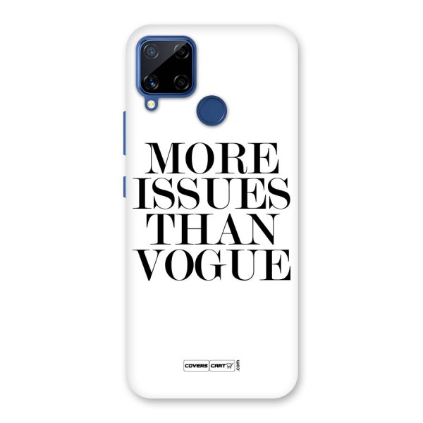 More Issues than Vogue (White) Back Case for Realme Narzo 30A