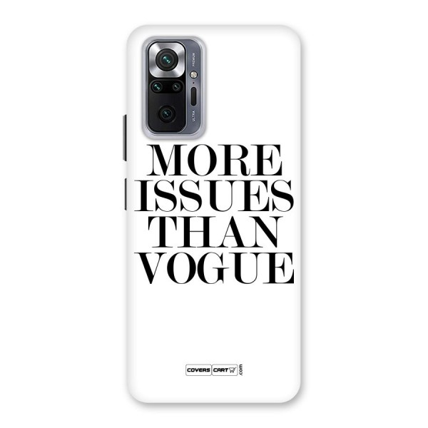 More Issues than Vogue (White) Back Case for Redmi Note 10 Pro Max
