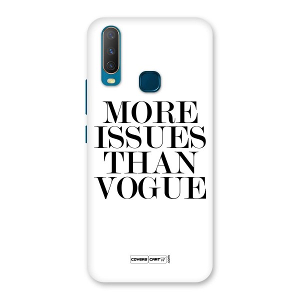 More Issues than Vogue (White) Back Case for Vivo U10
