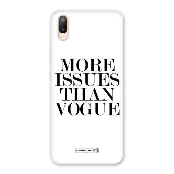 More Issues than Vogue (White) Back Case for Vivo V11 Pro