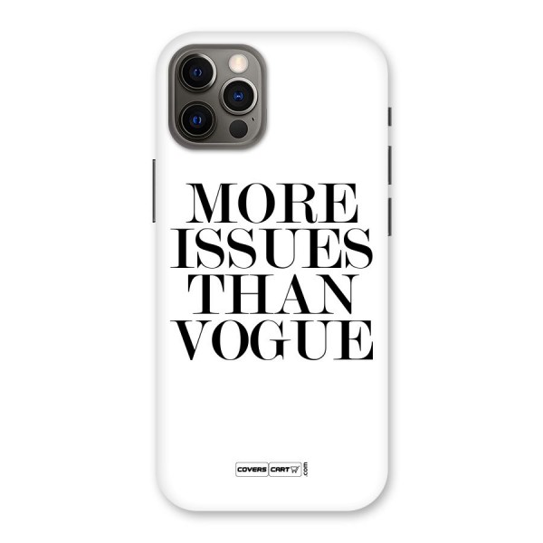 More Issues than Vogue (White) Back Case for iPhone 12 Pro