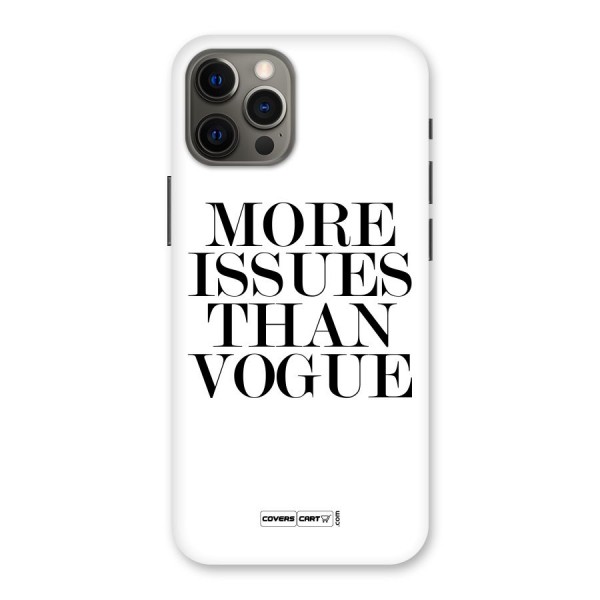 More Issues than Vogue (White) Back Case for iPhone 12 Pro Max