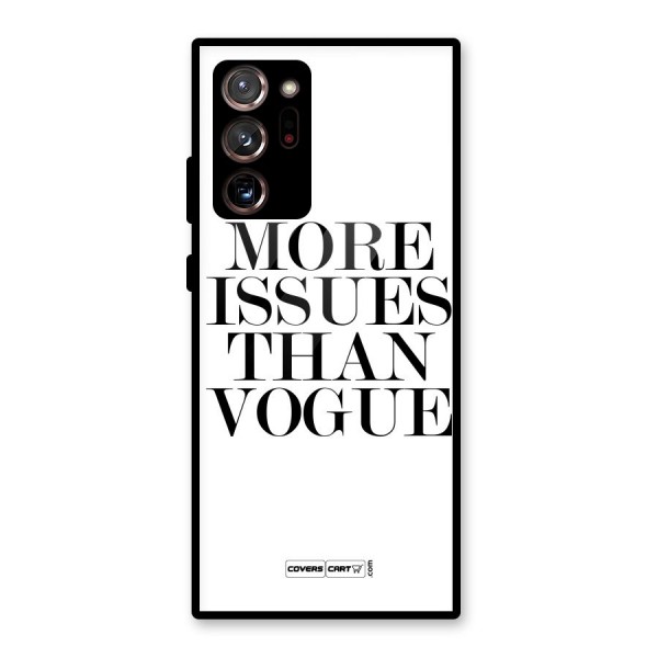 More Issues than Vogue (White) Glass Back Case for Galaxy Note 20 Ultra