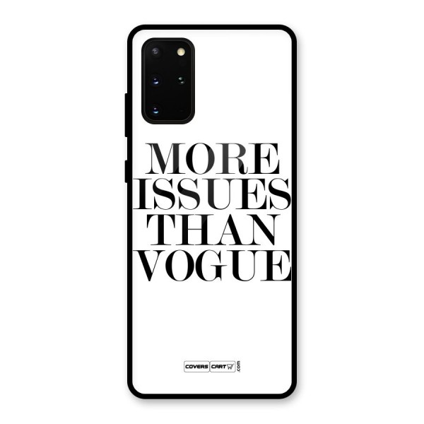 More Issues than Vogue (White) Glass Back Case for Galaxy S20 Plus