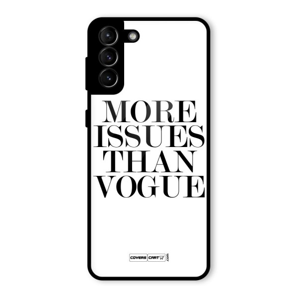 More Issues than Vogue (White) Glass Back Case for Galaxy S21 Plus