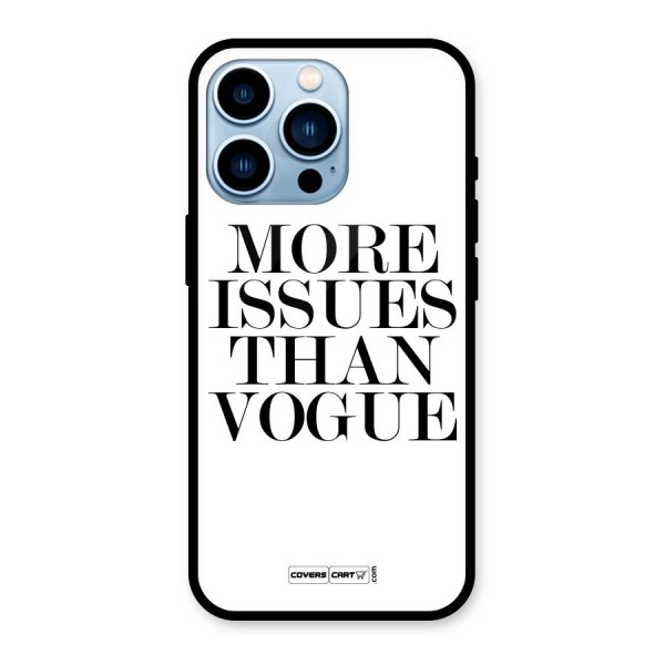 More Issues than Vogue (White) Glass Back Case for iPhone 13 Pro