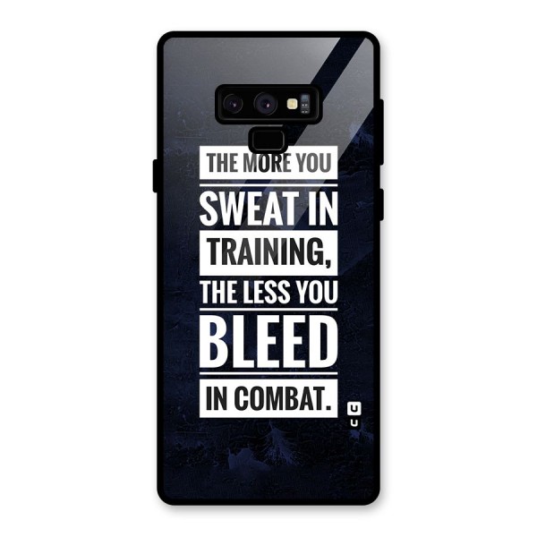 More You Sweat Less You Bleed Glass Back Case for Galaxy Note 9