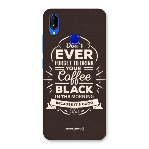 Morning Coffee Love Back Case for Vivo Y91
