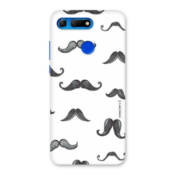 Moustache Pattern (Black) Back Case for Honor View 20
