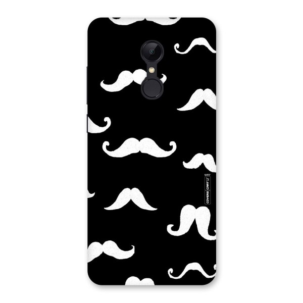 Moustache Pattern (White) Back Case for Redmi 5