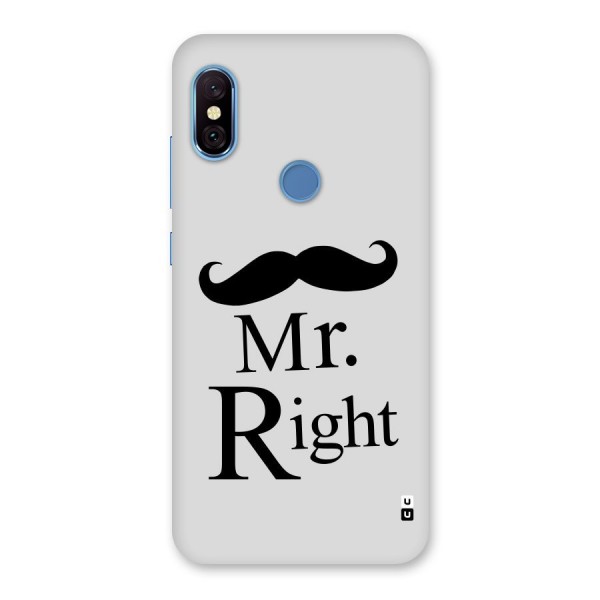 Mr. Right. Back Case for Redmi Note 6 Pro