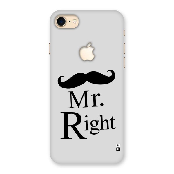 Mr. Right. Back Case for iPhone 7 Apple Cut