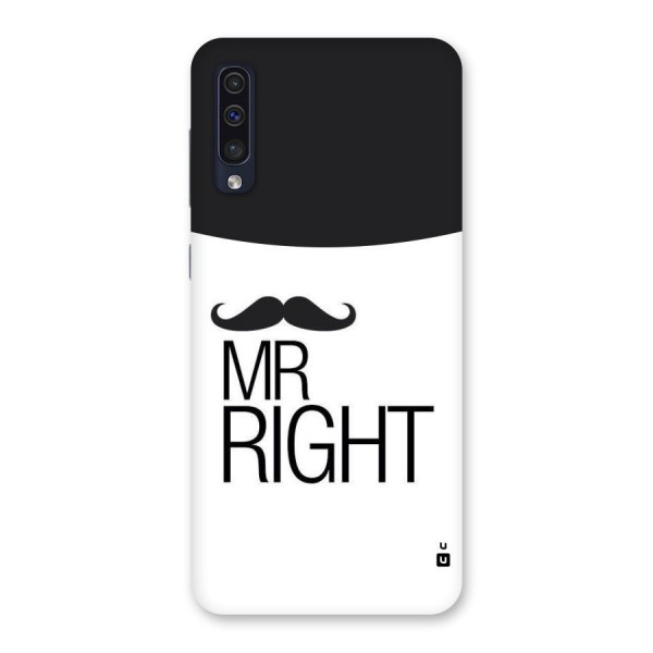 Mr. Right Moustache Back Case for Galaxy A50